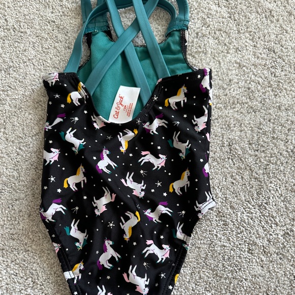 Green and black unicorn swimsuit 12 months - Picture 2 of 3